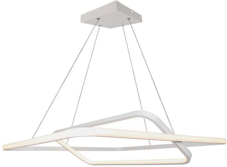 V-tac - led Pendelleuchte Hängeleuchte Deckenleuchte Metall Weiß dimmbar h 123 cm