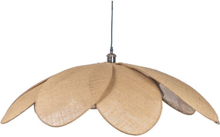 Lampe mit Jute-Blütenblättern, E27/220–240 v, 100 x 100 x 30 cm