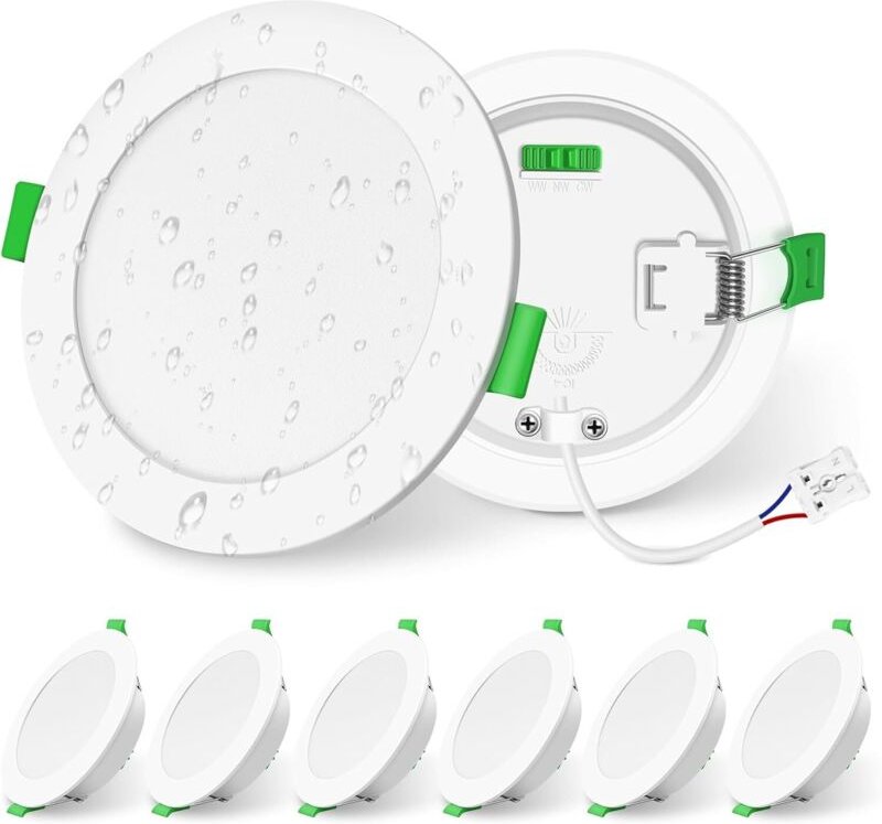 Einbaustrahler LED Spots 230V Dimmbar 8W 850lm Einbauleuchten Hohe Helligkeit, 3000K 4000K 6500K Deckenspots Ultra Flach...