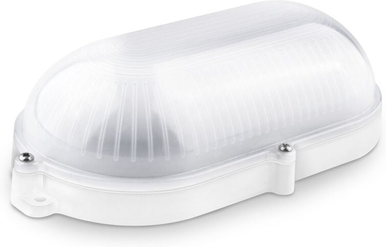 Ovale LED-Wandleuchte IP65 matel 9w kaltweiß