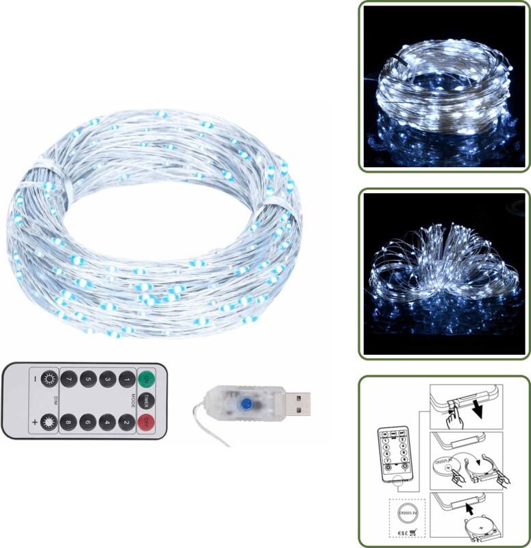 LED-Lichterkette mit 300 LEDs Kaltweiß 30 m - LED-Lichterkette - Lichterkette - Weihnachtsdeko - Outdoor-Beleuchtung - I...