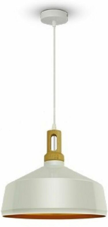 V-TAC LED-Kronleuchter aus Metall mit E27-Lampenfassung (max. 60 W), glänzendes Weiß