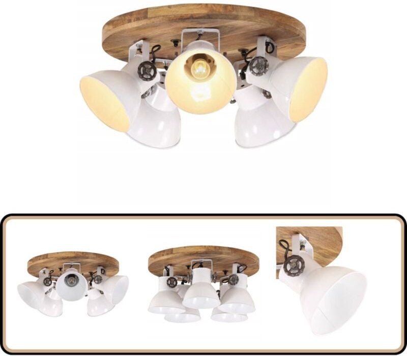 Deckenleuchte 25 w Weiß 50x50x25 cm E27 - Dekanleuchte - Industrielampen - Wohnraumbeleuchtung - Esszimmerlampe - Schlaf...