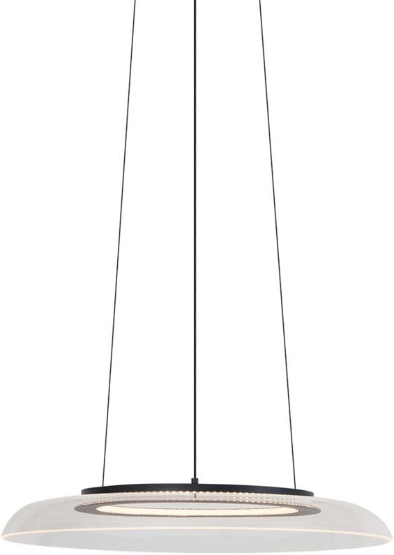 Design-Hängeleuchte schwarz und transparent, 3-Stufen-Dimmbar - Scacrylic