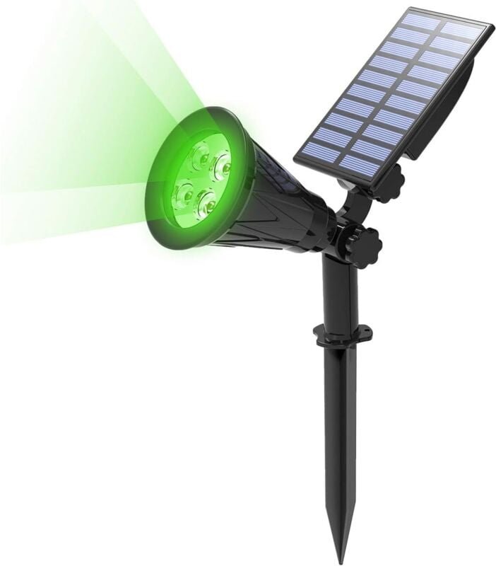 Außen-Solarlampe, Solar-Flutlicht, kabellose, wasserdichte IP65-Gartenlampe für den Außenbereich mit Solarpanel, 180° ve...