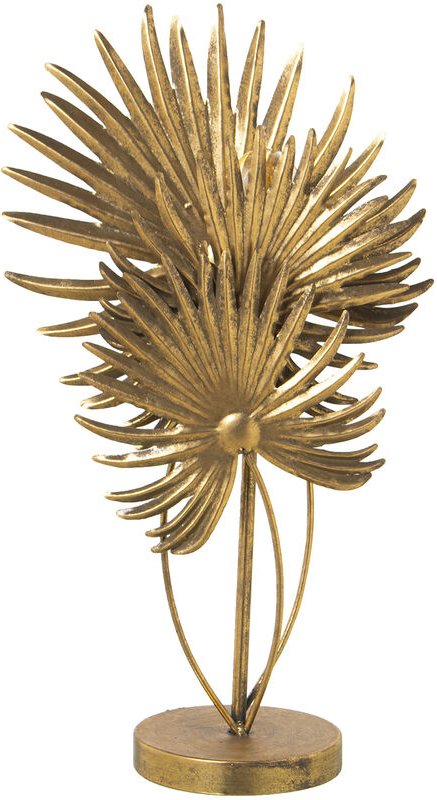 Tischlampe in Golden Metall, 1x27, max.60W 38x18x65 cm, Basi