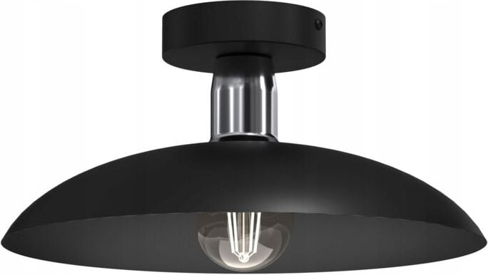 Deckenleuchte, Deckenleuchte, E27, Lampenschirm aus schwarzem Chrommetall