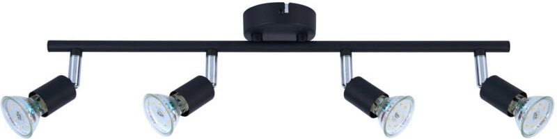 LED Leuchten 4er Spot Linos 4 schwarz 50 x 11 cm warmweiß