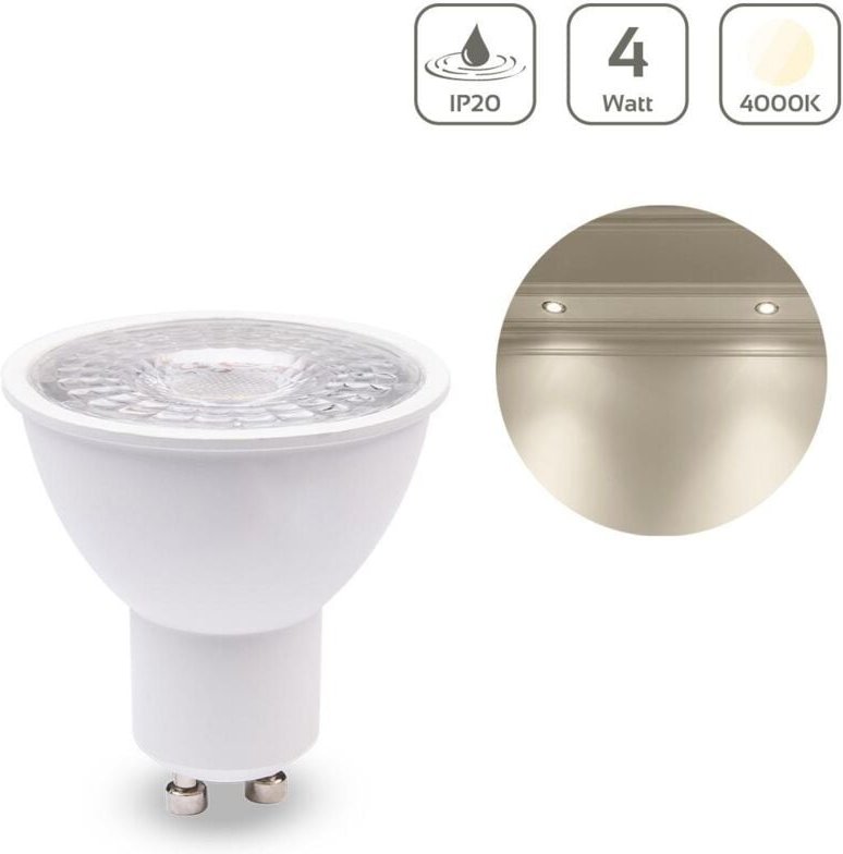 LED Spot GU10 4W 360lm 38° - Lichtfarbe: Neutralweiß 4000K