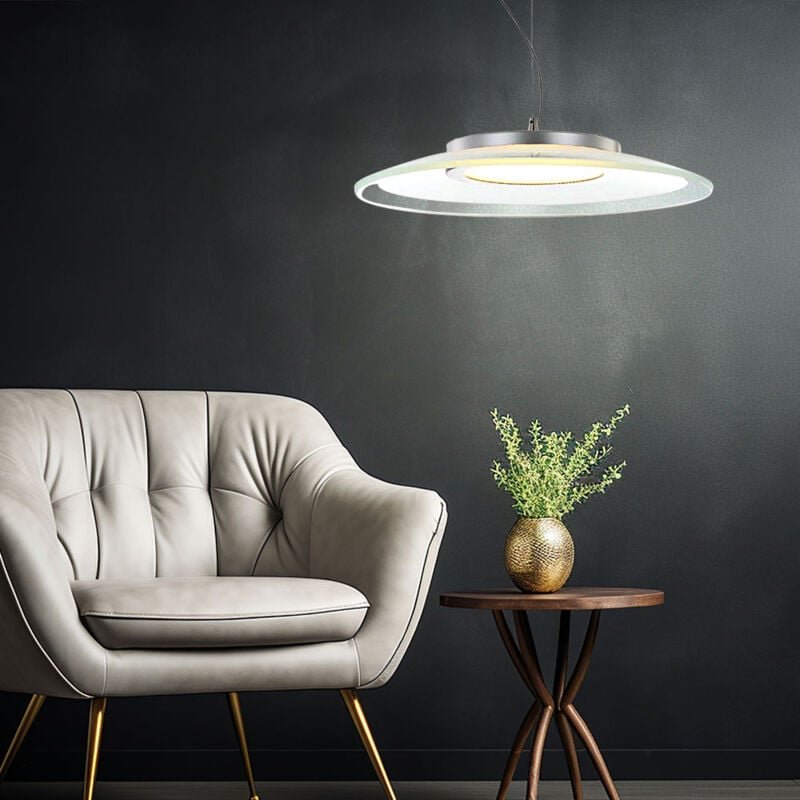 Pendellampe modern Esstischleuchte Hängelampe Ring led Pendelleuchte Wohnzimmer, Metall, 1x led 12W 930lm 3000K warmweiß...