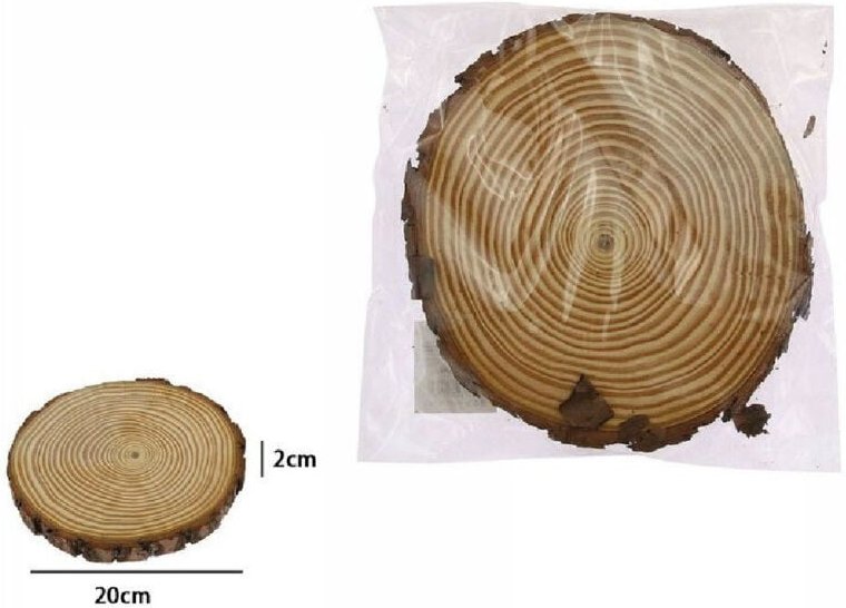 Trade Shop Traesio - Trade Shop - legno bas tronco decorative für casa 20 x 2 cm rotondo 72113 -