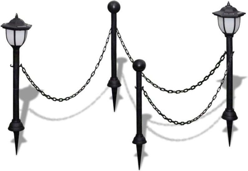 2x led Lampe Solarleuchte Außenlampe Gartenleuchte Laterne Vidaxl