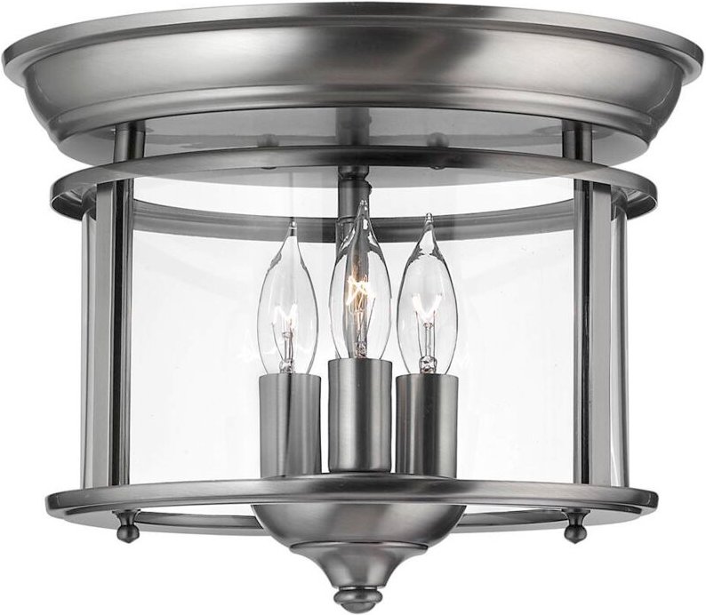 Elstead - Gentry - 3 Light Flush Mount Deckenleuchte Zinn, E14