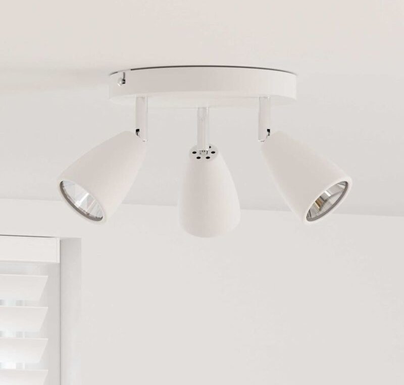 Deckenstrahler Weiß 19 x 19 x 14.5 cm Stahl vidaXL