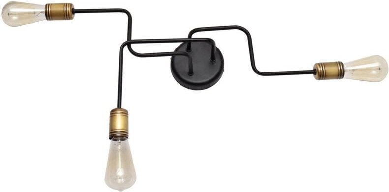 Helam - tube Halbbündige Deckenleuchte mit mehreren Armen Schwarz, Patina 66cm