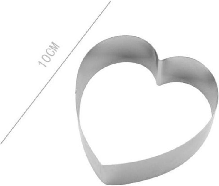 Trade Shop Traesio - Trade Shop - Set mit 2 Herzformen für Süßigkeiten, Kekse, Kuchendesign, Kuchenstempel, 10 cm, 98934...