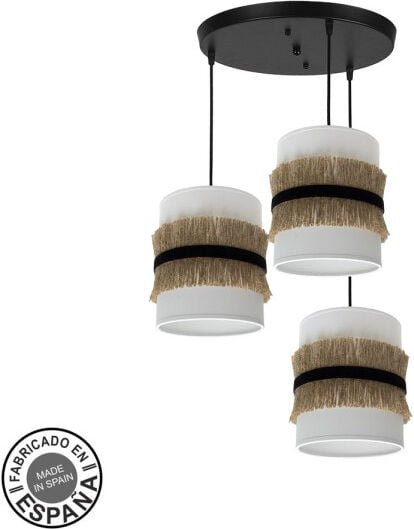 Akunadecor Kreisförmige Lampe Modell Angola Schwarz 3 Pendelleuchten