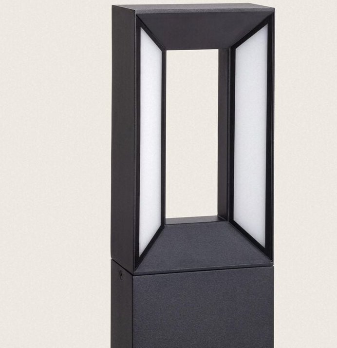 Efectoled - led Bodenstehleuchte Außen 50cm 2x6W Aluminium Trimel Schwarz Schwarz