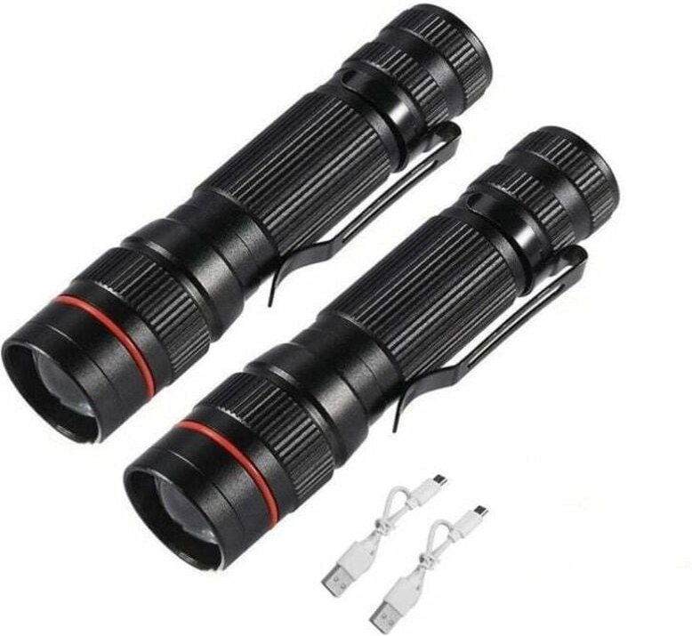 Aiperq - LED-Taschenlampen, wiederaufladbar, taktische Taschenlampen, hohe Lumen, superhell, kleine Mini-Taschenlampe, 3...