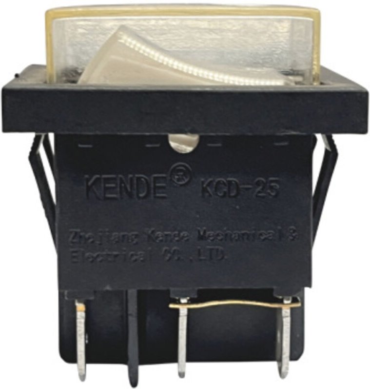 KENDE KCD-25 Wippschalter 250V 25A 6Pin Schalter mit Spritzwasserabdeckung