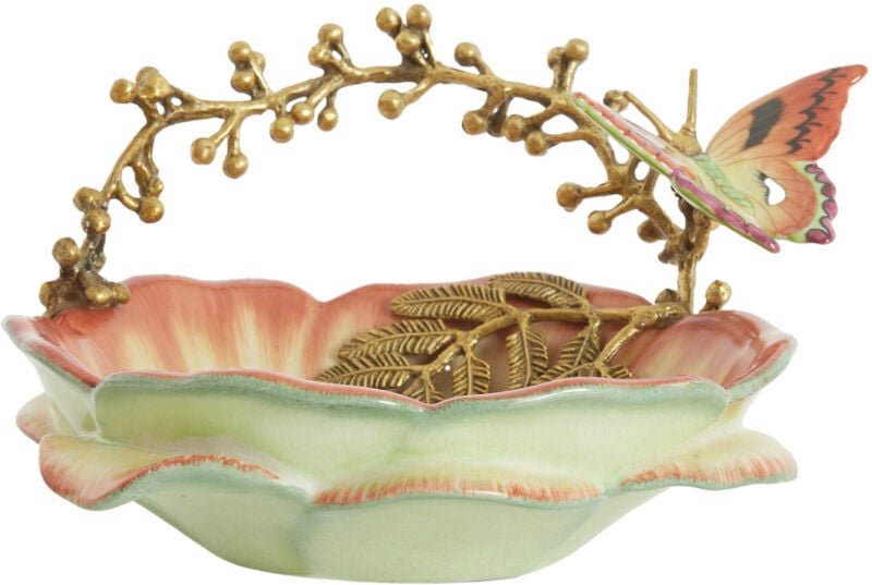 Schale hummingbird Keramik Grün Rosa Bronze – - Light&living