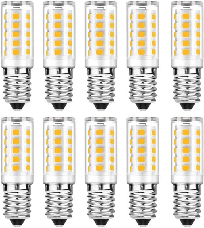 Set mit 10 E14-LED-Glühbirnen – Warmweiß 3000 K – 5 W, entspricht einer 50-W-Glühlampe – 500 lm, nicht dimmbar