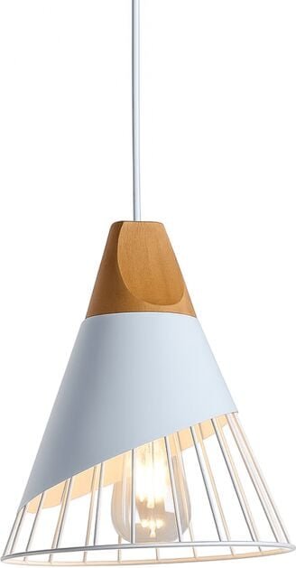 Skandi Hängeleuchte ADOR aus Metall und Holz