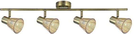 Fabrilamp - akunadecor Badezimmer 4-Light Amber Bernstein Badezimmer Wandhalterung Modell Cooper