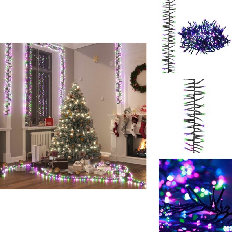 LED-Lichterkette mit 1000 LEDs Pastell Mehrfarbig 11 m pvc - Weihnachtsdeko - LED-Lichtringe - Lichterketten - Innenbele...
