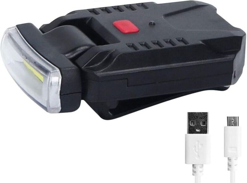 3-W-COB-Stirnlampe zum Aufstecken, ultrahell, USB-aufladbar