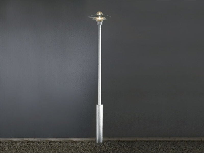 Große LED Wegeleuchte moderne Mastleuchte aus Stahl, Höhe 225cm