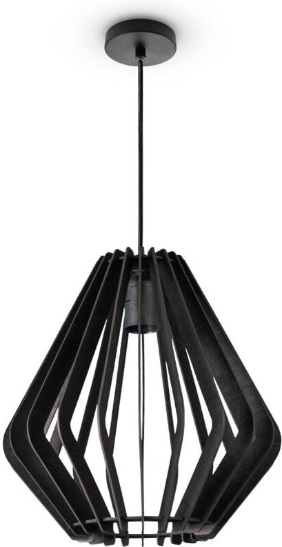 Paco Home - Pendellampe Holz Pendelleuchte Boho Style Wohnzimmer Esstischlampe Vintage E27 Pendelleuchte - Typ 1, Schwar...