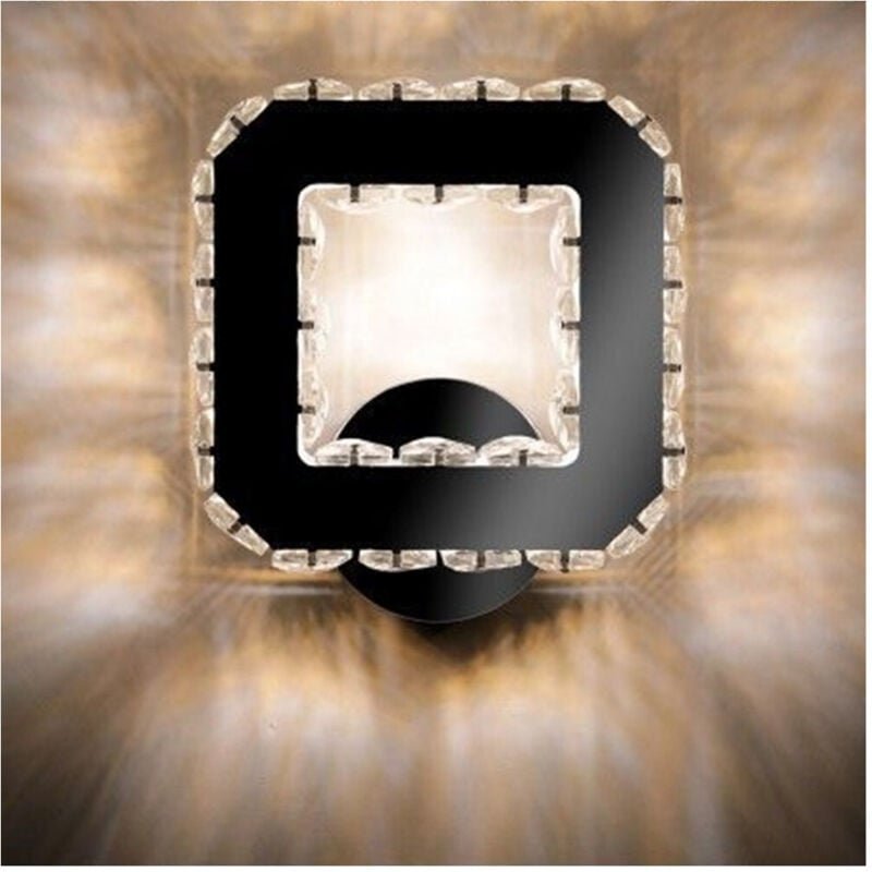 Trade Shop Traesio - Trade Shop - Kristall-Wandleuchte led 17W Quadratische Lampe Natürliches Licht 4500K 01672 -