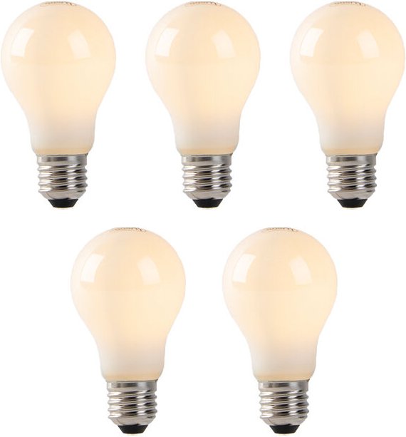 Set mit 5 E27-LED-Lampen, Opalglas, 1 w, 80 lm, 2200 k