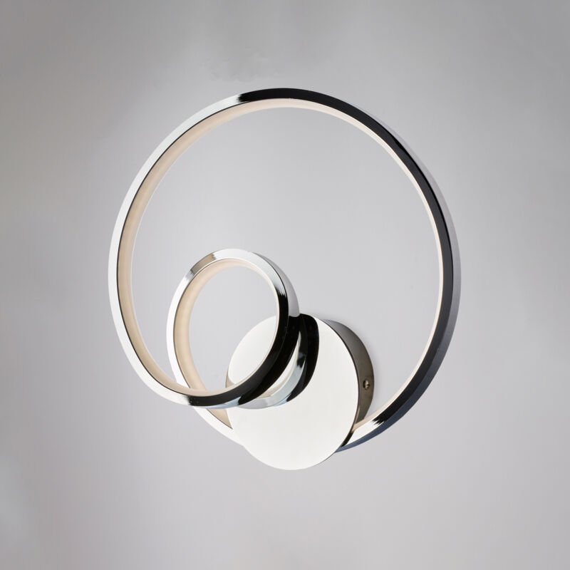 Malena – Wandleuchte aus Metall und poliertem Chromaluminium mit integrierter led L.26 – P.8 – BL247-ACR