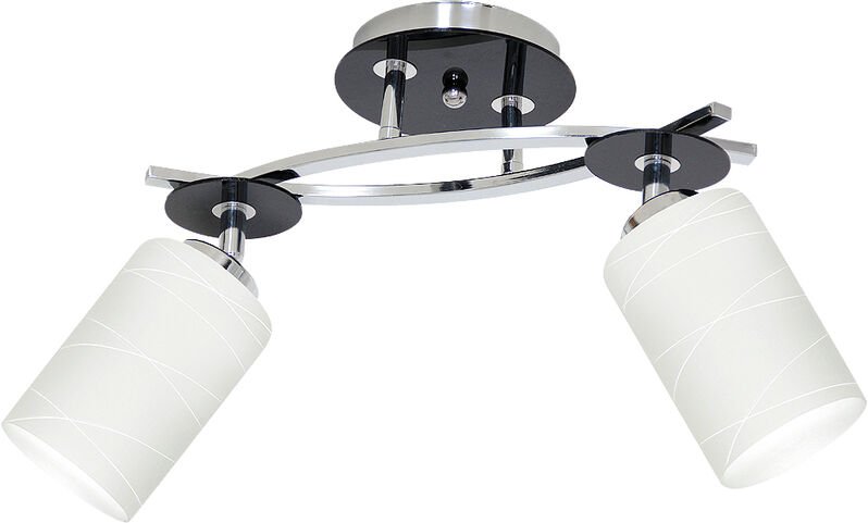 Deckenleuchte Chrom Weiß 2-flmg