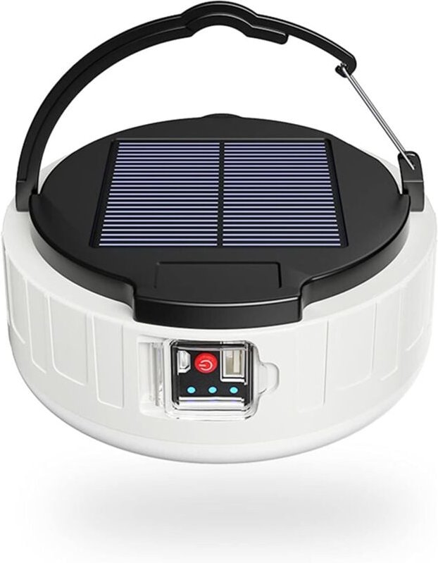 Vtizikl Lampe de secours portable étanche, lampe de travail solaire, adaptée à l'extérieur, au camping, à la randonnée, ...