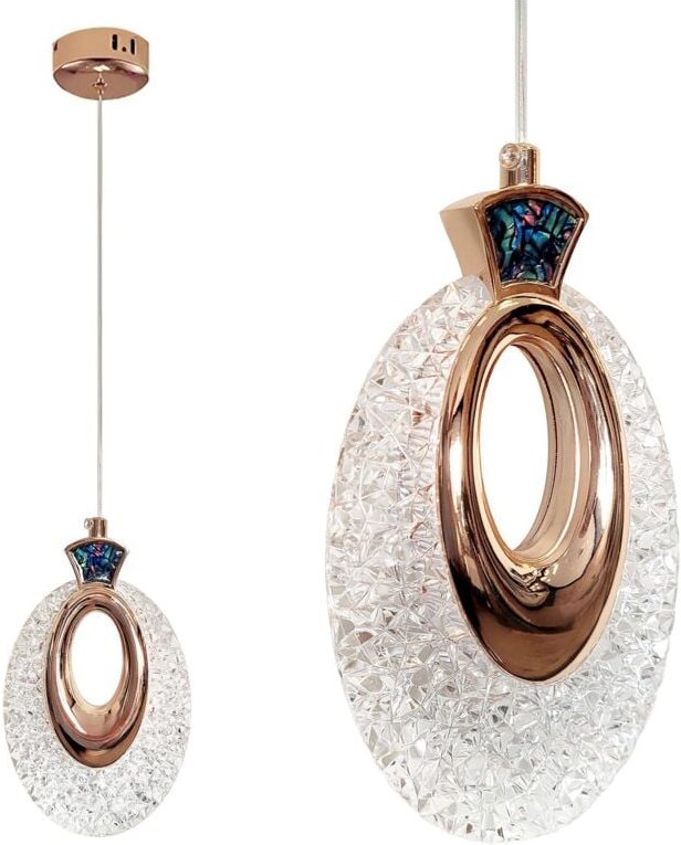 Toolight - led hängeleuchte aus kristall LHJ109-1CP 18 gold, rose gold