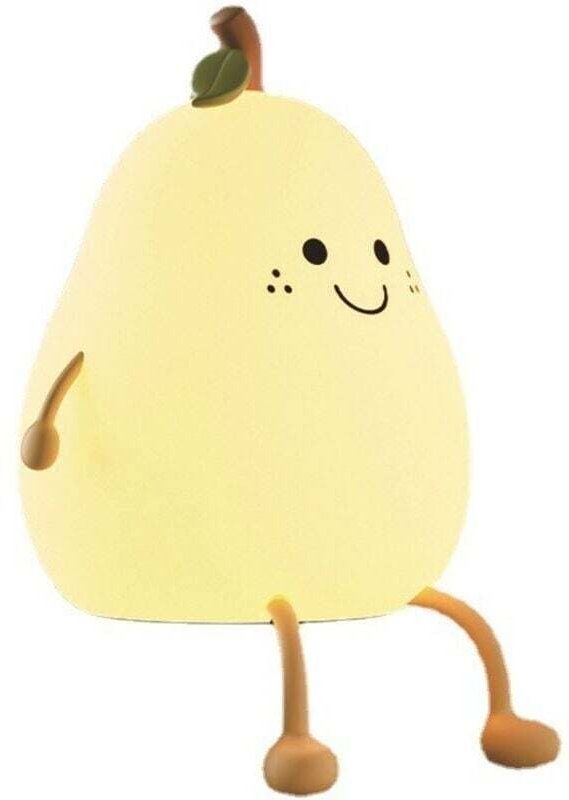 LED-Nachtlicht für Kinder, 7 Farben, wiederaufladbares Baby-LED-Nachtlicht mit Timerfunktion, Birnen-Nachtlicht, Silikon...