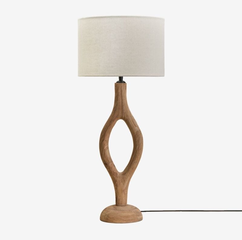 SKLUM Mangoholz-Tischlampe Gracia Mango-Holz