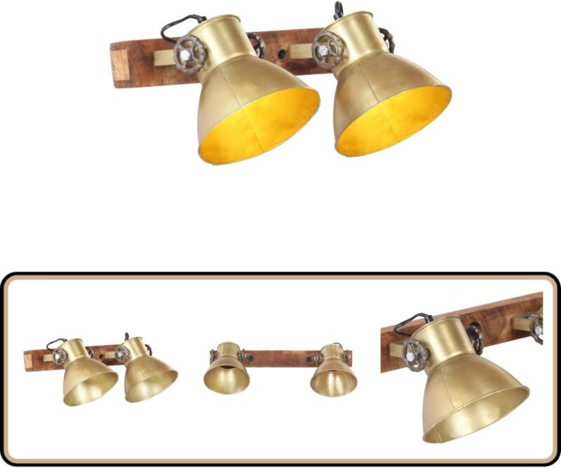 Wandlampe Industriestil Messing 45x25 cm E27 - Industrielampen - Wandleuchte - Messinglampe - Vintagelampe - Wohnraumbel...