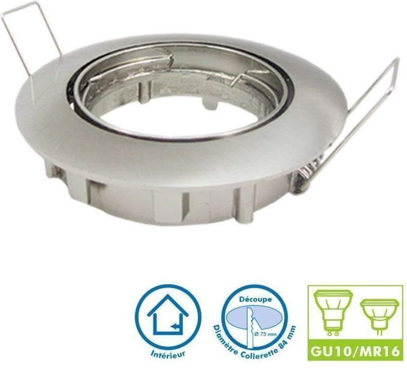 LED verstellbare Spotleuchte Gebürsteter Stahl D82