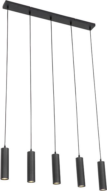 Moderne Hängelampe schwarz 5-flammig - Jeana