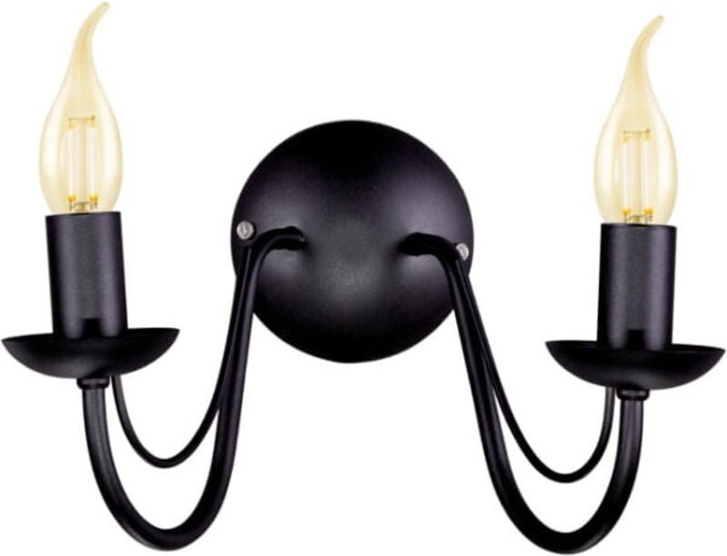 Schwarze LED-Laternen-Wandleuchte Kaja BARTEZ K-3994