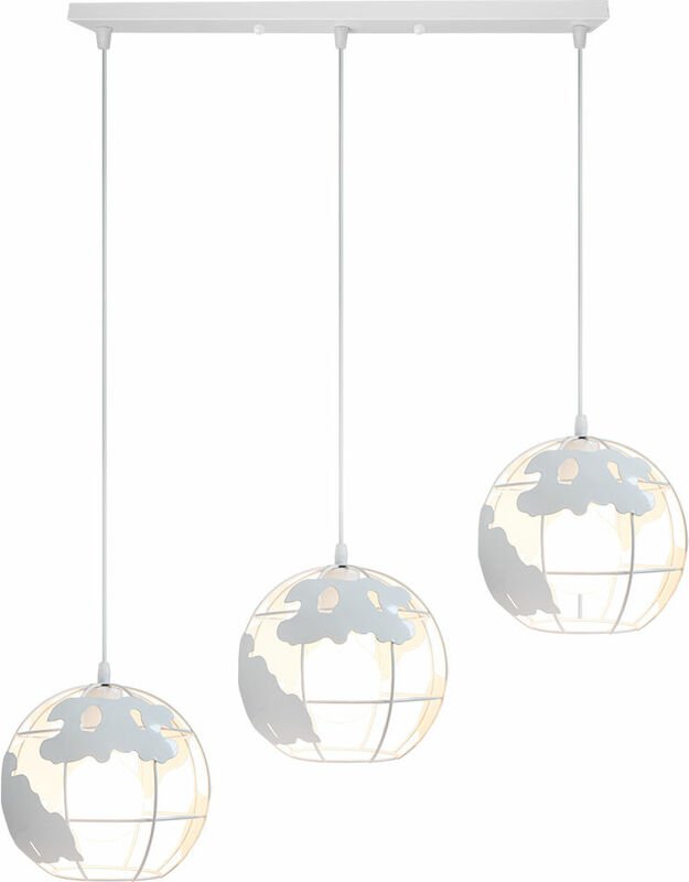 Pendelleuchte Vintage, Stil-Industri Hängeleuchten im Ø20 cm Globus Design, Decken Lampe Kugel E27 für Wohnzimmer Esszim...