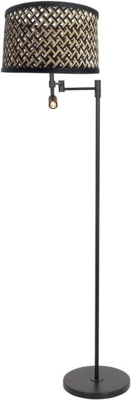 Stehlampe - Stang - schwarz - bambus metall - - Steinhauer