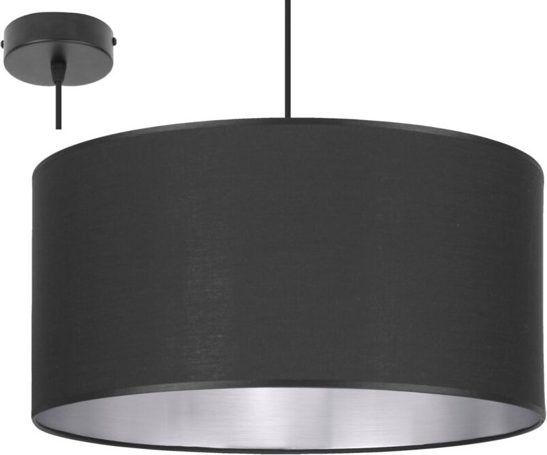 Hängelampe mit silbernem Mittelschirm