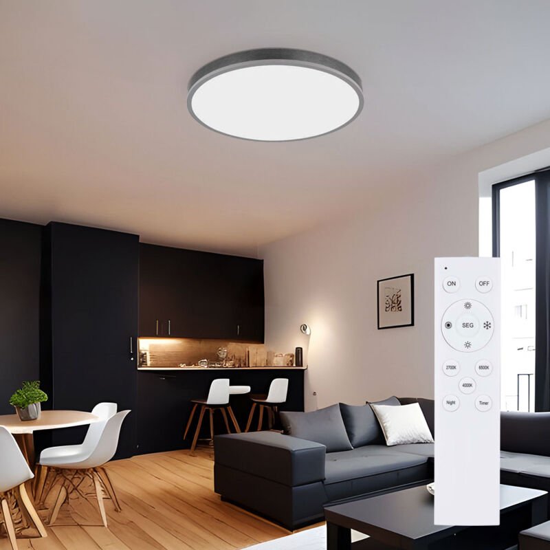 Globo Lighting - Deckenleuchte Deckenlampe Holz Esszimmerlampe cct Memory Fernbedienung led