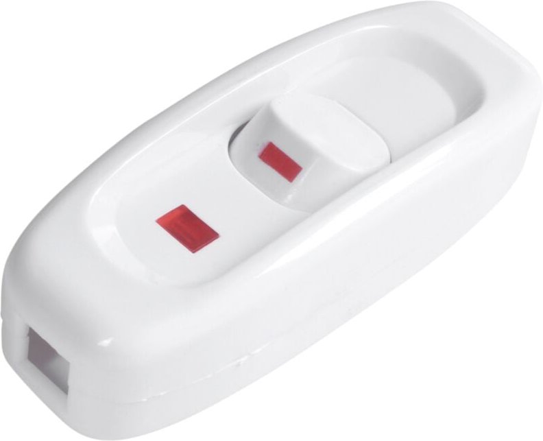 Kompakter Weisser Kunststoff On-line Schnur Licht Lampe Schalter Leuchtenschalter