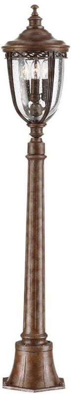 English Bridle - 3 Light Medium Outdoor Poller Light British Bronze IP44, E14 - Elstead
